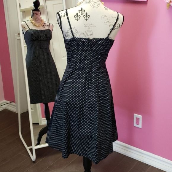 NWOT 💕💕 Love Culture Navy Blue Polka Dot Dress - Picture 3 of 11